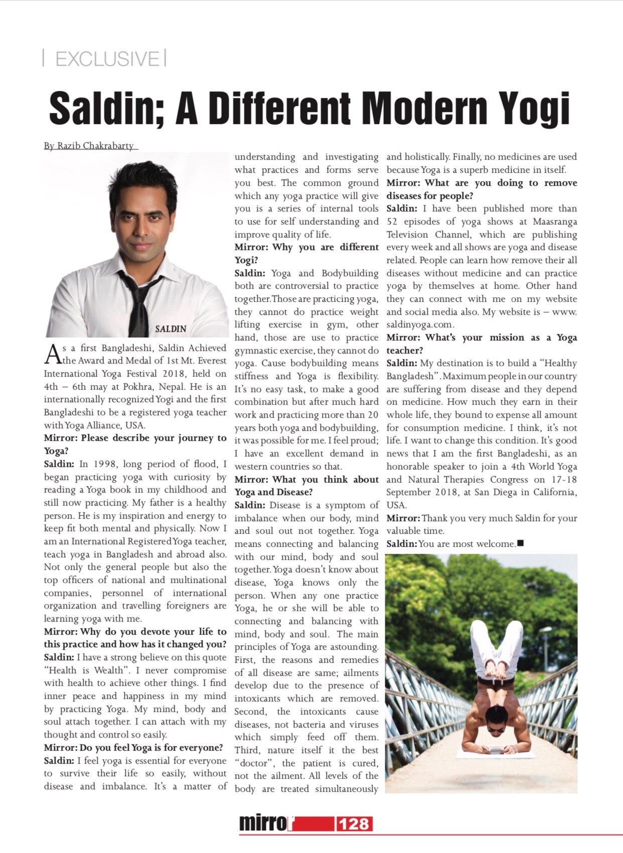 Saldin: A Diffirent Modern Yogi 